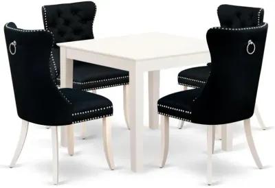 5 Piece Dining Room Furniture Set Consists of a Square Kitchen Table