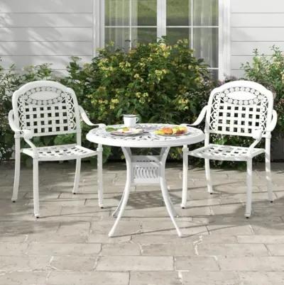 Hivvago Cast Aluminum Patio Chairs Set of 2 with Armrests