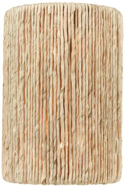 Abaca 13" 2-Light Sconce in Light Brown