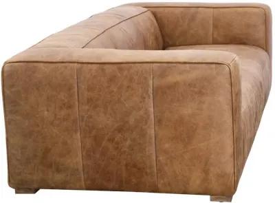 Bolton Cappuccino Top-Grain Leather Sofa, Belen Kox