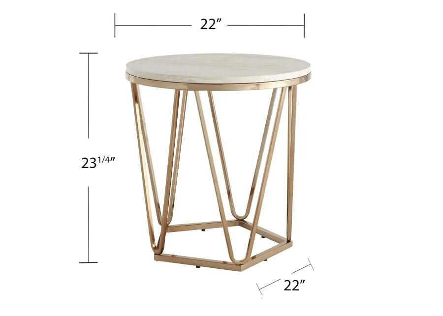 Bideford  Marble End Table