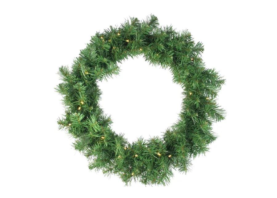 5-Piece Pre-Lit Artificial Winter Spruce Christmas Trees  Wreath and Garland Set - Clear Lights