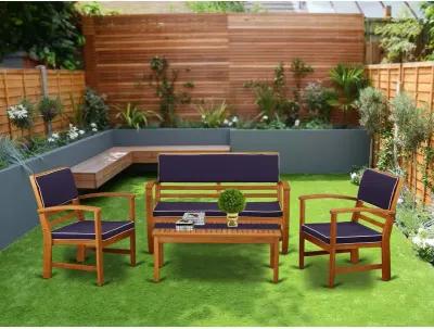 Wooden Patio Set Natural Oil