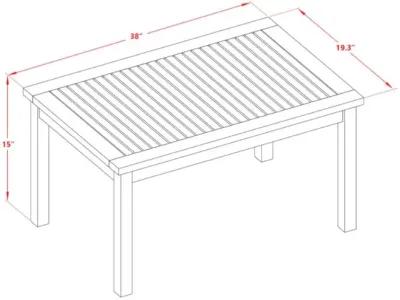 Wooden Patio Set Natural Oil