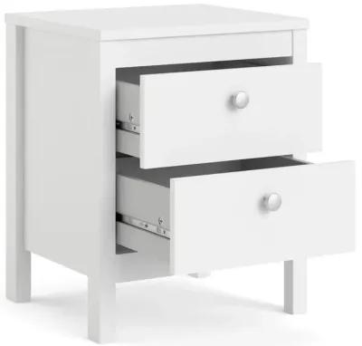 Tvilum Madrid 2 Drawer Nightstand, White