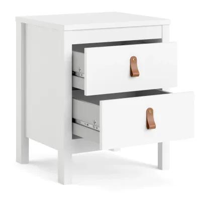 Tvilum Madrid 2 Drawer Nightstand, White