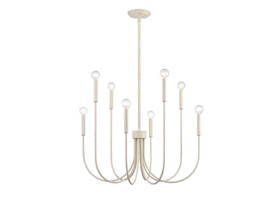 Ulla 28'' Wide 8-Light White Chandelier