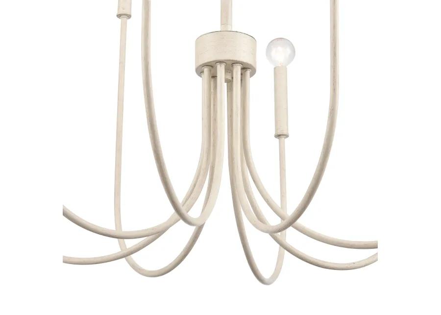 Ulla 28'' Wide 8-Light White Chandelier