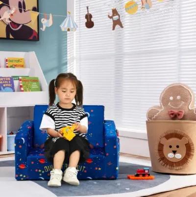 Hivvago 2-in-1 Convertible Kids Sofa with Velvet Fabric