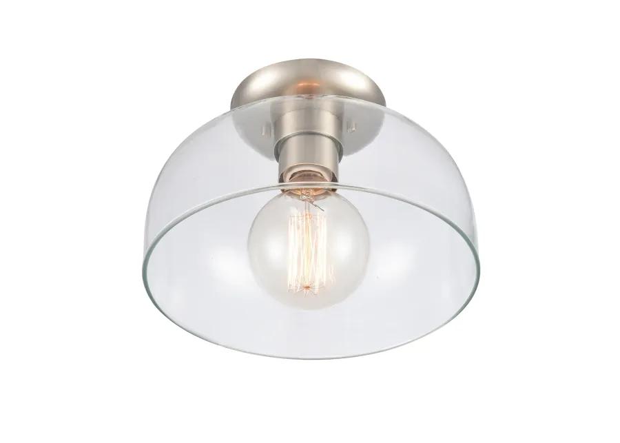 Brewer Silver Semi Flush Mount