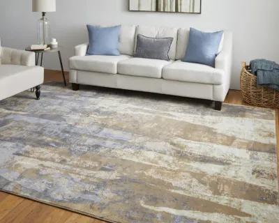 Clio 39K6F Brown/Blue/Ivory 9' x 12' Rug