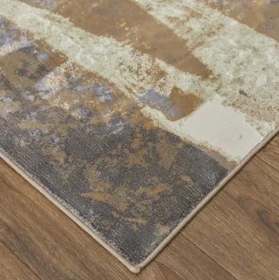 Clio 39K6F Brown/Blue/Ivory 9' x 12' Rug