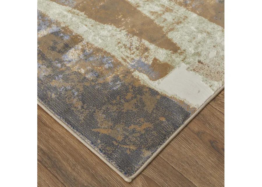 Clio 39K6F Brown/Blue/Ivory 9' x 12' Rug