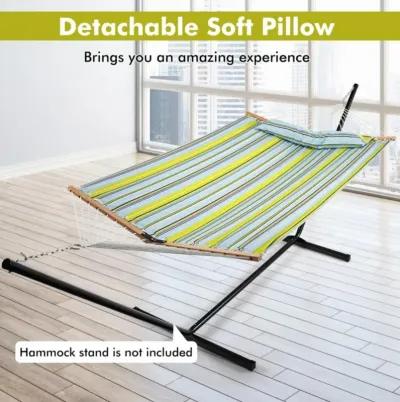 Hivvago Patio Hammock Foldable Portable Swing Chair Bed with Detachable Pillow