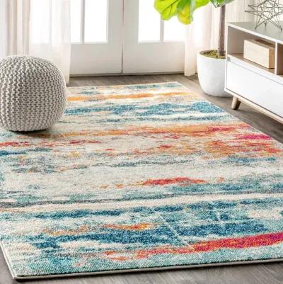 Contemporary Pop Modern Abstract Brushstroke Area Rug