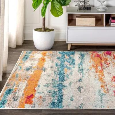 Contemporary Pop Modern Abstract Brushstroke Area Rug