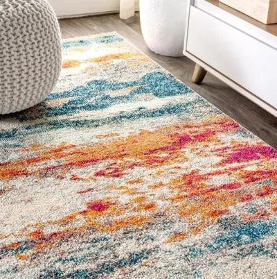 Contemporary Pop Modern Abstract Brushstroke Area Rug