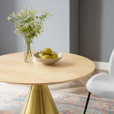 Modway - Tupelo 36" Dining Table Gold Natural