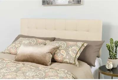 Hivvago Queen size Beige Taupe Fabric Upholstered Panel Headboard