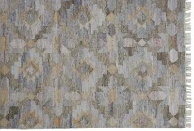 Beckett 0818F Taupe/Gray/Blue 5' x 8' Rug