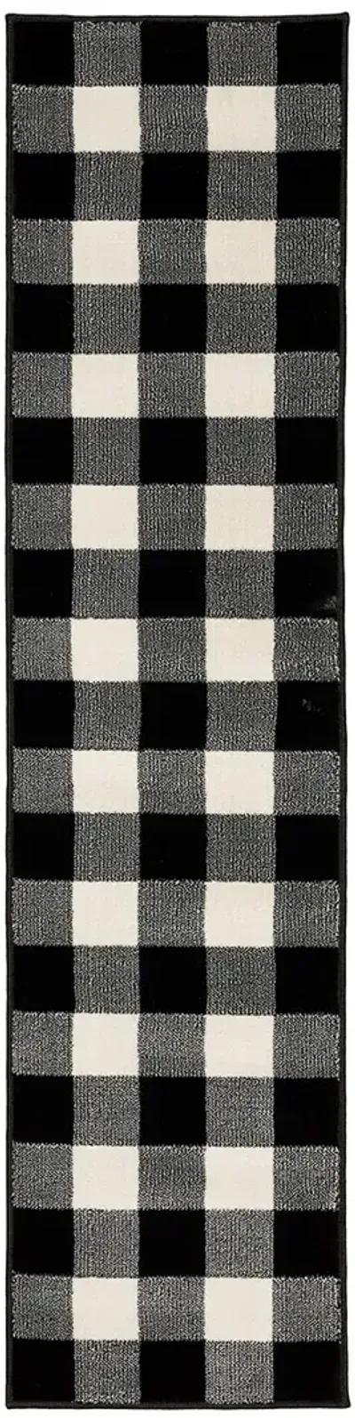 Georgia 1'10" x 7'6" Black Rug