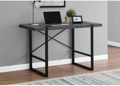 Monarch Specialties I 7312 Computer Desk, Home Office, Laptop, 48"L, Work, Metal, Laminate, Grey, Black, Contemporary, Modern