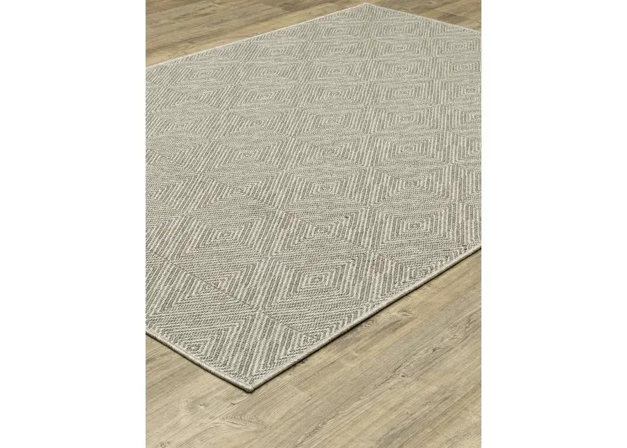 Caicos 1'10" x 7'6" Grey Rug