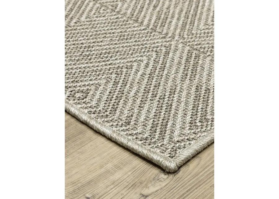 Caicos 1'10" x 7'6" Grey Rug