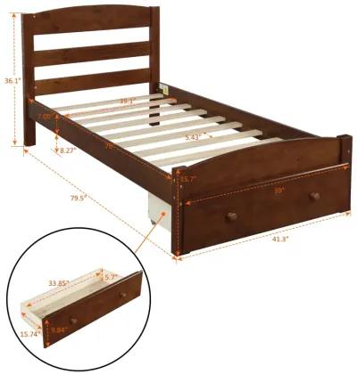 Merax Platform Twin Bed Frame