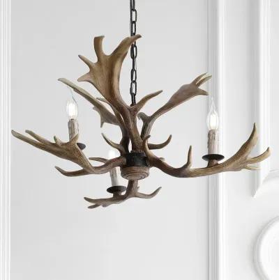 Speller Adjustable Resin Antler 3-Light LED Chandelier