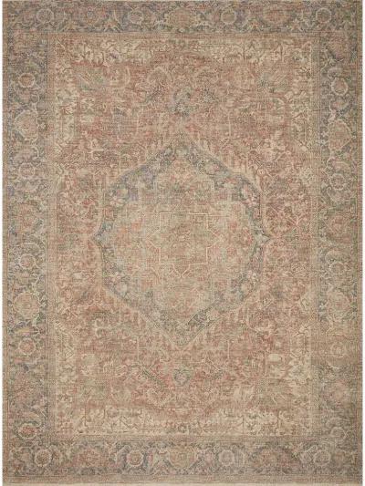 Priya PRY07 Brick/Navy 7'9" x 9'9" Rug