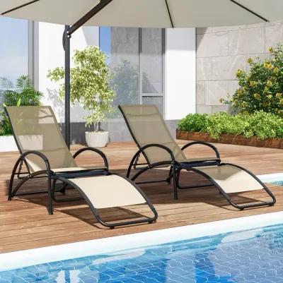 2-in-1 Outdoor Rocking Chair with 4-Position Adjustable Backrest for Patio Porch Poolside