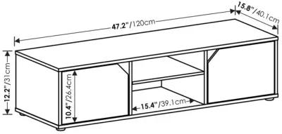 Furinno Classic TV Stand for TV up to 55 Inch, Espresso