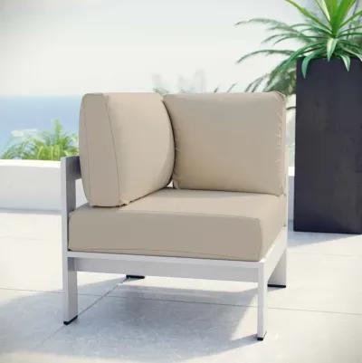 Modway - Shore Outdoor Patio Aluminum Corner Sofa