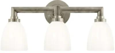 Wilton Triple Bath Light in Polished Nickel