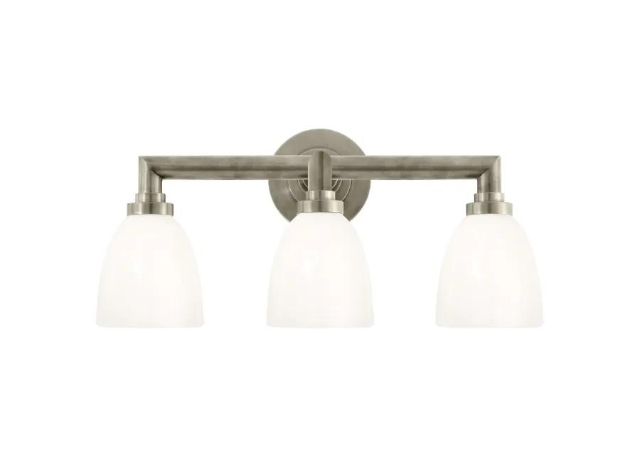 Wilton Triple Bath Light in Polished Nickel