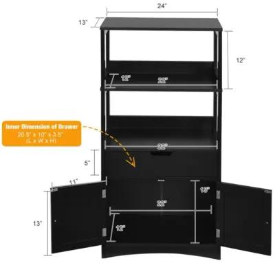 Hivvago Bathroom Storage Cabinet with Drawer and Shelf Floor Cabinet