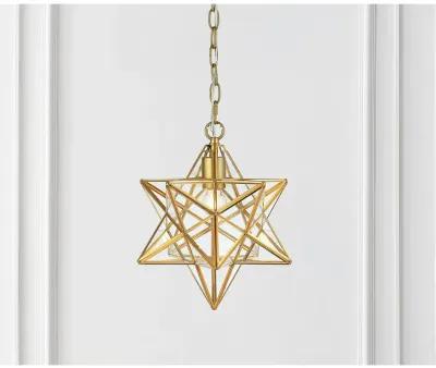 Stella Moravian Star Metal/Clear Glass LED Pendant