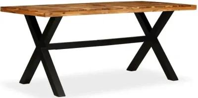 vidaXL Dining Table Solid Acacia and Mango Wood 70.9"x35.4"x29.9", 245640