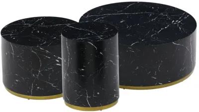 Modern Marble Coffee Table with Gold Base