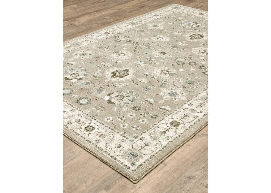 Andorra 6'7" x 9'6" Beige Rug