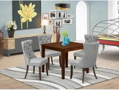 5 Piece Kitchen Table & Chairs Set Consists of a Square Dining Table