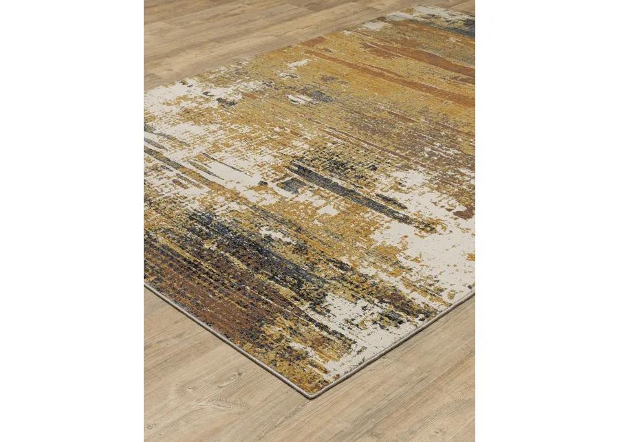 Caravan 2'3" x 7'6" Gold Rug