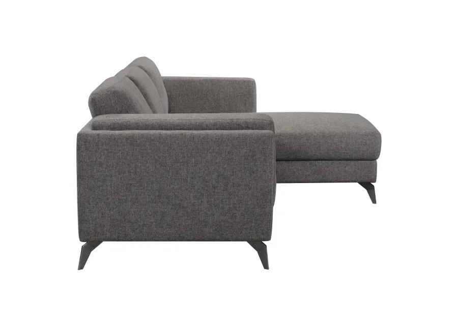 Stylish Sectional Sofa Comfortable and Spacious Couch Gray Fabric