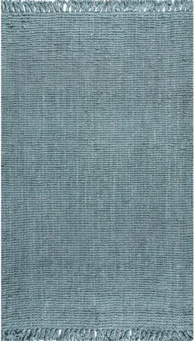 Pata Hand Woven Chunky Jute with Fringe Area Rug