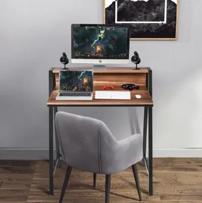 2 Tier Home Office Study Workstation Computer Desk