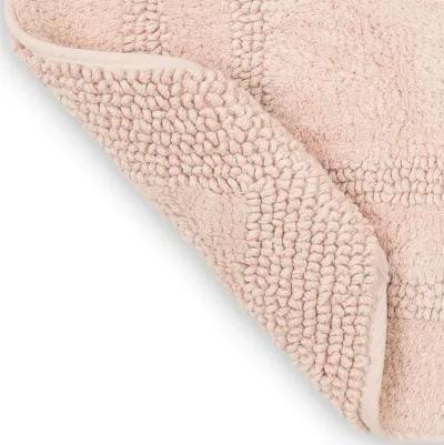 Cotton Reversible Blush 1' 9" x 2' 10" Bath Mat