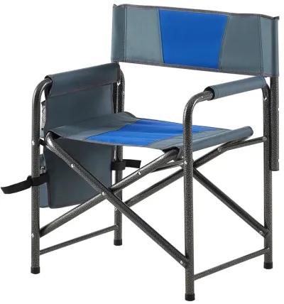 Hivvago Aluminum Folding Outdoor Camping Director's Chair with Storage Pockets