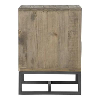 Rustic Industrial Elena Nightstand, Belen Kox