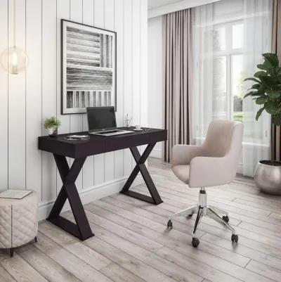 Trendy Writing Desk with Drawer. Color: Espresso